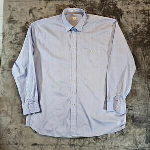 Peter Millar Men's 3XLT Light Blue Button Down Shirt
